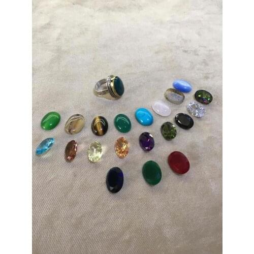 Natural Stone Seçenekli Handmades Winding Stone Handwork Cubic Zirconia Women Authentic Silver Adjustable Ring Models and Prices