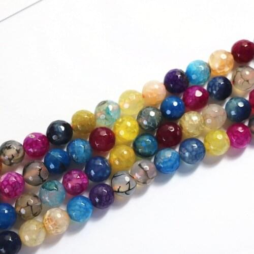Natural multicolor agat stone carnelian onyx 6mm 8mm 10mm 12mm faceted round loose beads diy jewelry 15 inches A24
