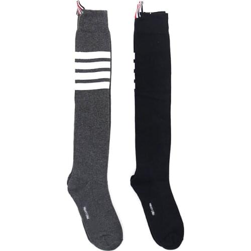 TB THOM Brand Women Sock Cotton Stocking Street Striped Casual High Socks Student Lolita Sock 2 Pairs