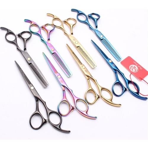 Z1005 5.5" Purple Dragon Barber Hairdressing Thinning Shears Cutting Scissors Salon Style Tools Professional Human Hair Scissors