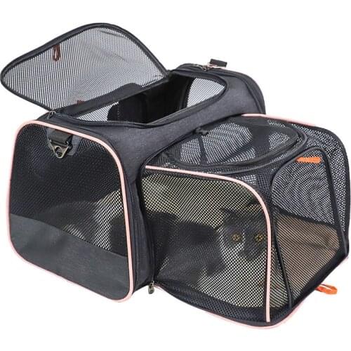 Dog Cat Carrier Bag Portable Extensible cat bag Pet Puppy Travel Bags Breathable Mesh Small Dog Cat Carrier Outgoing Handbag