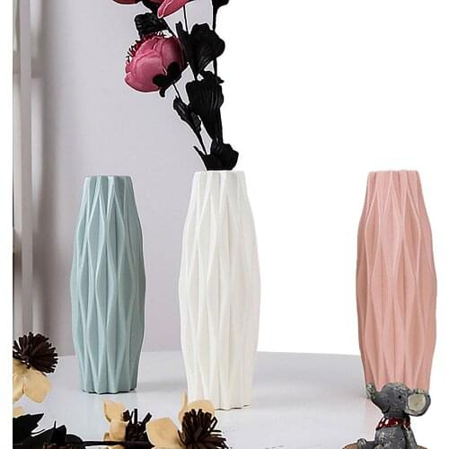 Plastic Shatter-proof Flower Pot Vases For Centerpieces For Weddings Hallway Nordic Decoration Home Jarrones Decorativos Moderno