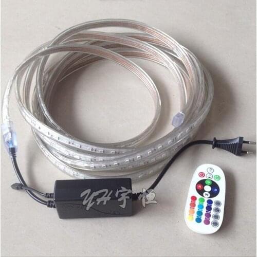 1M 2M 3M 4M 5M 6M 7M 8M RGB Led Strip 5050 Waterproof Led Neon Light and 220V Led Strip Lights with controller