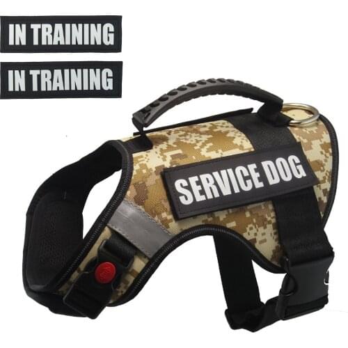 No Pull Dog Harness Reflective Safety Pet Vest Adjustable Dog Harness With Handle with 2 Pairs Removable Patches ,Pet Harness