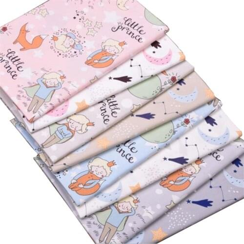 Syunss New Cartoon prince Moon Printed Cotton Fabric for Diy Patchwork Quilt Baby Cribs The Cloth Cushions Blanket Sewing Tissus