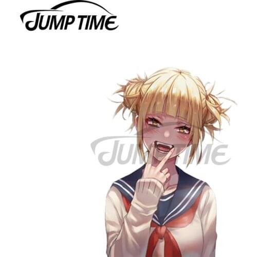 Jump Time 13 x 6cm For Toga Himko Waifu Anime Car Stickers Bumper Vinyl Occlusion Scratch Suitable for SUV Waterproof VAN Decal