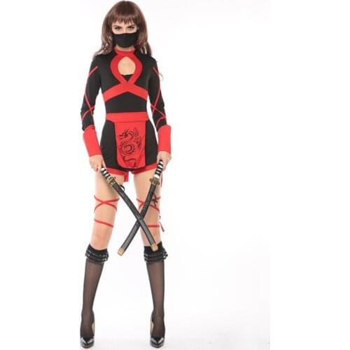 Women Ninja Costumes Classic Halloween Costumes Cosplay Ninja Costumes for Women Japanese Cartoon Fancy Dress