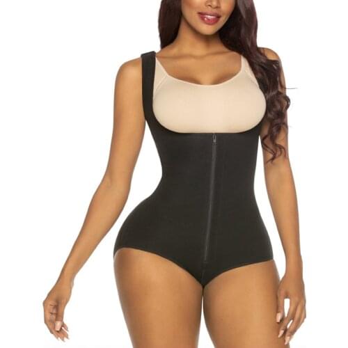 Women Bodysuit Tummy Control Shapewear Slimming Fajas Adjustable Straps Tummy Shaper