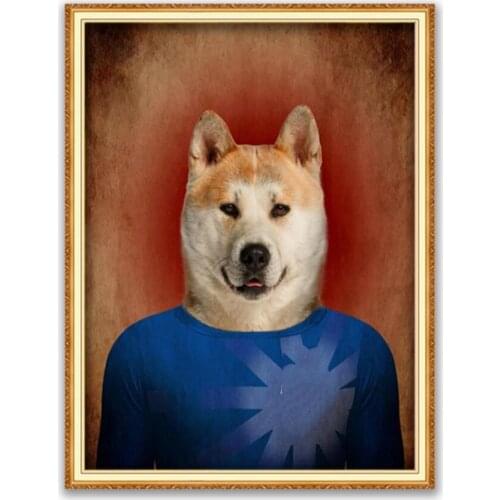 Animal German Shepherd DIY Embroidery 11CT Cross Stitch Kits Craft Needlework Set Printed Canvas Cotton Thread Home Decoration