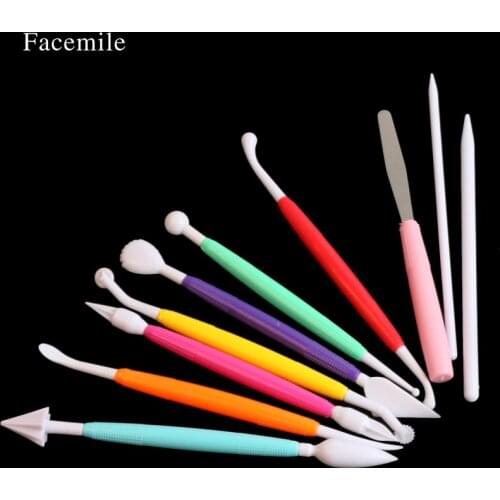 10pcs/set Muticolor DIY Cake Fondant gumpaste Decorating Modeling Tools Set Baking & Pastry Tools 01012 Gift
