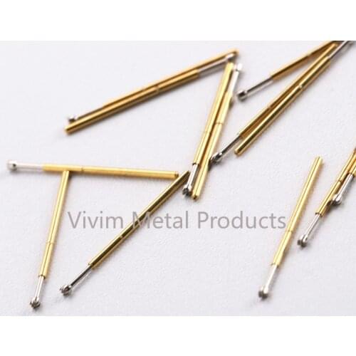Copper Metal Probe P50-H Nickel Plated Spring Test Pin Power Test Probe Length 16.55mm 100 Pcs Home Test Accessories Probe
