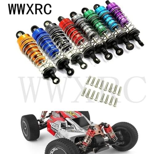 2Pcs Aluminum Metal Front & Rear Shock Absorber For 1/14 WLtoy 144001 1316 RC Car Crawler Short Course Truck Upgrad Part