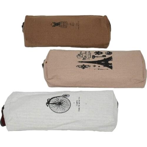 2pcs retro high quality pencil bag Paris style pencil case school student school supplies