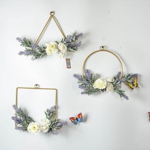 30cm Wedding Flower Wreath Ring Hoops Hanging Gold Metal DIY Craft Wind Chime Birthday Party Decor Baby Shower Decorations