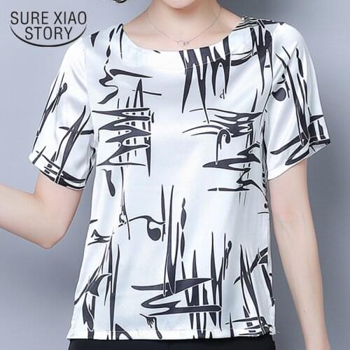 4XL plus size blusas mujer de moda 2019 short sleeve shirt womens tops and blouses womens clothing woman tops summer 5655 50