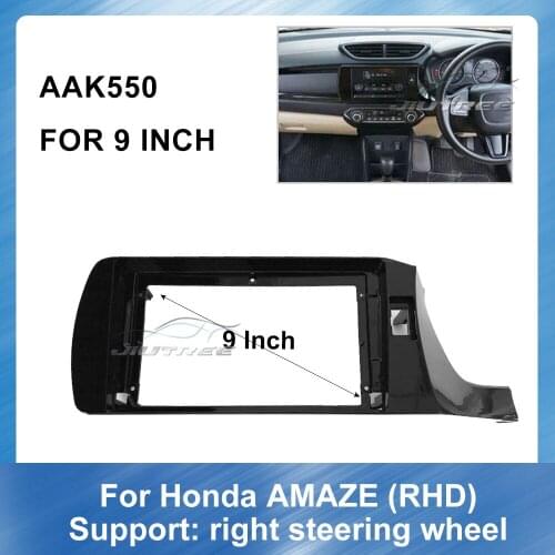 9 Inch 2din Car Radio Fascia For Honda AMAZE RHD Car Panel Dash Kit Installation Frame Trim Bezel Car refitting DVD frame