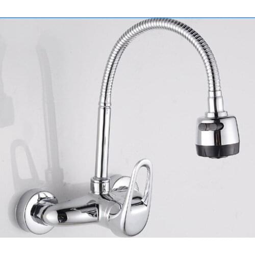 Free shipping DONA Dual hole single holder kitchen mixer tap with solid brass kitchen sink water mixer taps