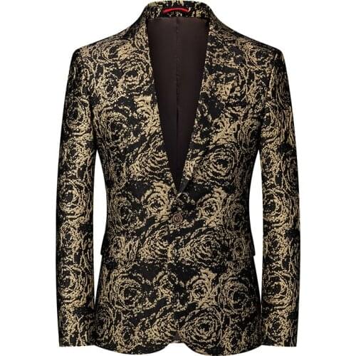 Business Banquet Men Blazers Party Prom Ball New Fashion Casual Suit Jackets Slim Fit Stage Costume Singer Host Dancer Nightclub