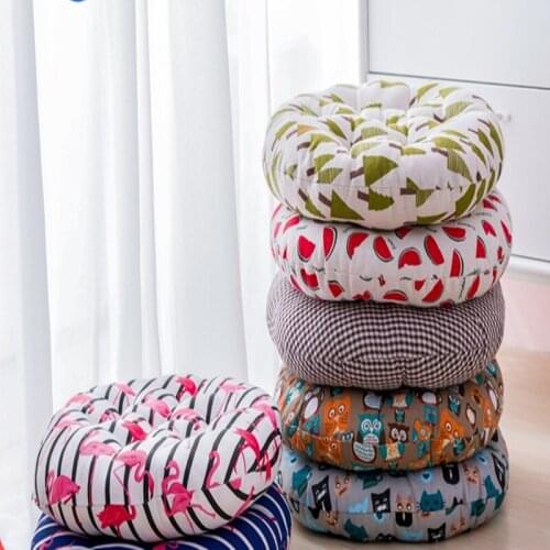 Four Seasons Can Use Fresh Printing Round Cushions, Floor Cushions For Childrens Play, Office Home Decoration Pillows