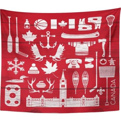 Tapestry Huge Collection of Stereotypical Canadian on Barn Board This Tapestries Wall Hanging for Living Room Bedroom Dorm