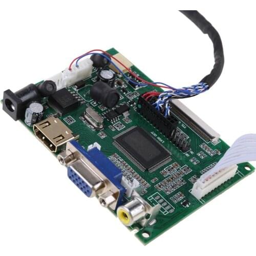 1Set 10.1\" HDMI+2AV+VGA LCD Driver Controller Board Kit 1024x600 Panel Module LX9B