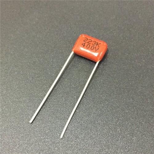 100pcs CBB capacitor 223 400V 223K 0.022uF 22nF P8 CL21 Metallized Polypropylene Film Capacitor