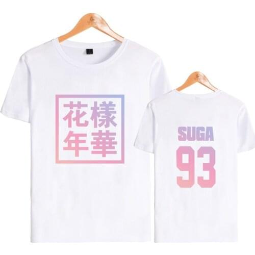 Korean kpop bangtan boys Short Sleeve T-shirt Cotton Fashion Young Forever T-shirts Women TShirts Popular Team Tee Shirts