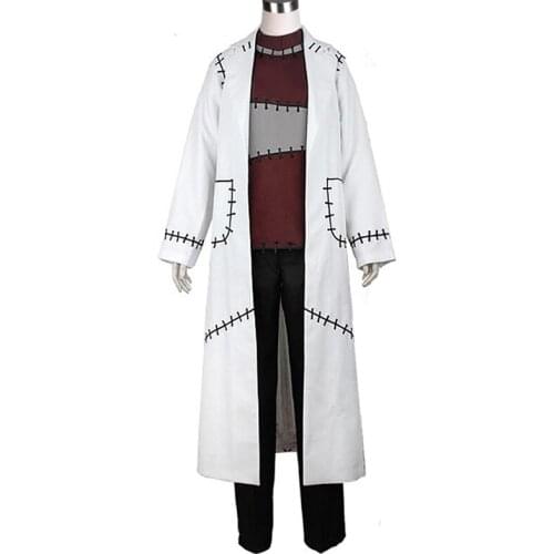 Soul Eater Cosplay Franken Stein Doctor Cosplay Costume Custom Made Adult Men Outfit Halloween Carnival Christmas Costumes
