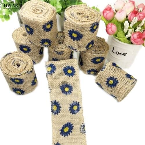 8pcs 6cm Floret Xmas Bow Sewing Linen Lace Fabric Ribbon DIY Handmade Wedding Christmas Decoration For Home Party Favors GIFT