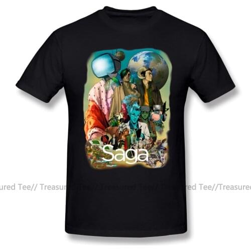 Geek T Shirt Saga Comic Characters Geek T-Shirt Graphic 5x Tee Shirt Male Funny Short Sleeves Casual 100 Percent Cotton Tshirt