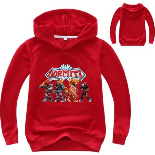 2020 Gormiti New Kids Hoodies Children Clothes Boys Long Sleeve Baby Sweatshirt Ryan Toys Review Coat Cartoon Girls Tops Tees