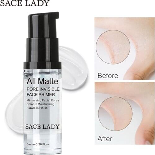 Newly SACE LADY Face Base Primer Makeup Liquid Matte Fine Lines Oil-control Facial Brighten Foundation
