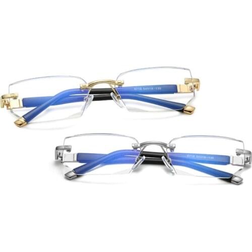 Rimless Reading Glasses Women Men Anti-Blu-Ray Radiation Computer Presbyopia Reader 1.0 1.5 2.0 2.5 3.0 3.5 4.0