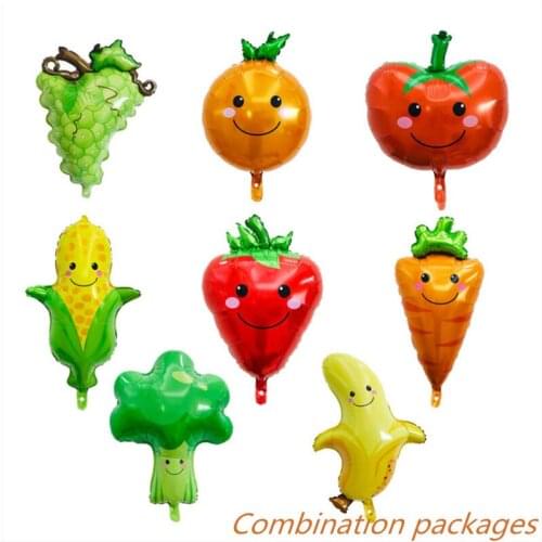 Wedding Birthday Party Baby Shower Decoration Large Vegetables and Fruits Foil Balloons