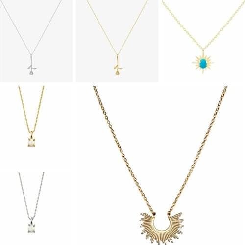 BOAKO Necklace 925 Sterling Silver Jewelry Turquoise For Women 2020 Star Cadena Plata Fashion Choker Amber