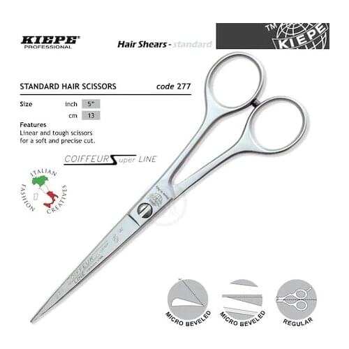 Kiepe Professional Barber Hair Scissors 277/5 Women Men Pro Hair Cutting Scissors Long Life Steel