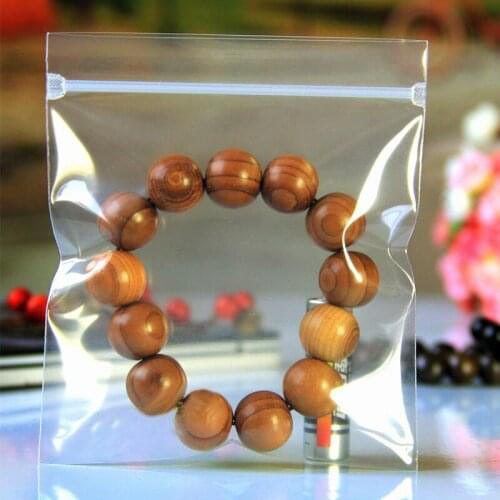 Wholesale Clear PE Jewelry Bag With Zipper Clousure Double Side Thickness 0.3MM Self Sealing Bags Waterproof Dustproof 5x7cm