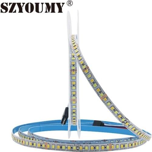 SZYOUMY CCT 2835 SMD LED STRIP LIGHT Dual Color White Dimmable Colour Temperature Adjustable12V 24V LED STRIP TAPE Nonwaterproof