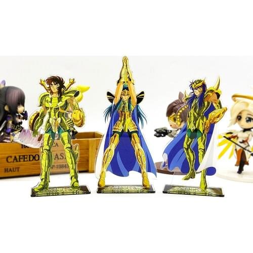 Saint Seiya Zodiac Dohko Camus Milo acrylic stand figure model plate holder cake topper anime Japanese