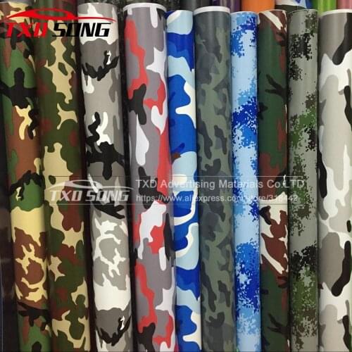 Good quality Different Car Styling Large Digital Woodland Green Camo Camouflage Vinyl Film Sticker Wrap Desert Camouflage film