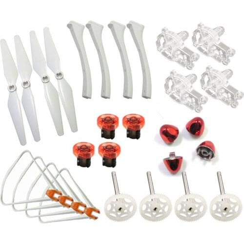 X8SW X8SC RC Drone Spare Set Propeller Landing Skid Protective Frame Base Gear Fixed Plastic Blade Cover Replacement Accessory