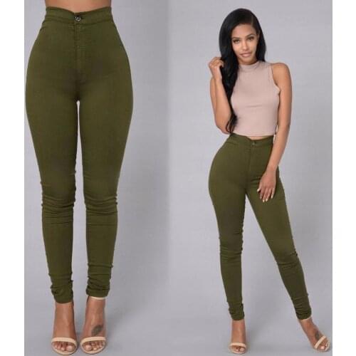 2018 4 Season Solid Wash Skinny Jeans Woman spring new winter Denim Pants Plus Size Push Up Trousers Bodycon Pencil Pants nice