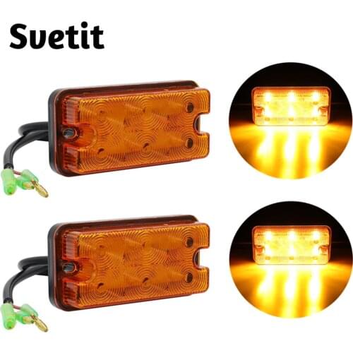 1 Pair 12V - 80V LED Forklift Lights Turn Signal Lamp Amber Forklift Tail Light Vehicle Truck Trailer Side Marker Light