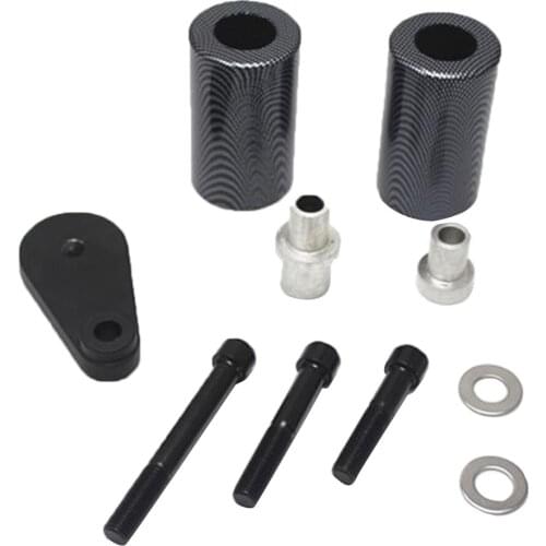 1 Pair Motorcycle Frame Slider Crash Pad Falling Protector Protection Replacement for Yamaha R6 R6S 2006-2008 (Black)