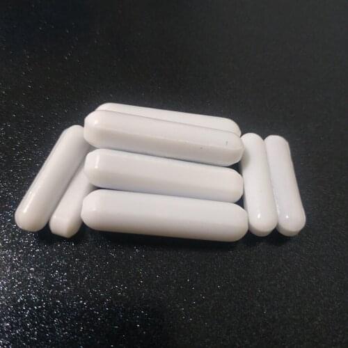 C8x30mm 10pcs PTFE Magnetic Stirrer Mixer Stir Bars PTFE Stirring Bars White Spin Bars Without Pivot Ring