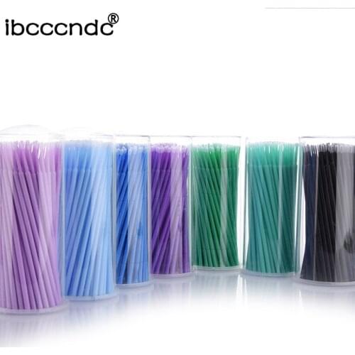 100Pcs/Pack Disposable Makeup Brushes Individual Lash Removing Tools Swab Micro Brushes Eyelash Extension Tools Microbrushes