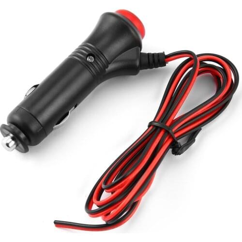 12V 24V Male Auto Car Motorcycle Cigarette Lighter Socket Plug Connector On Off Switch 1.5m Universal Connector Switch