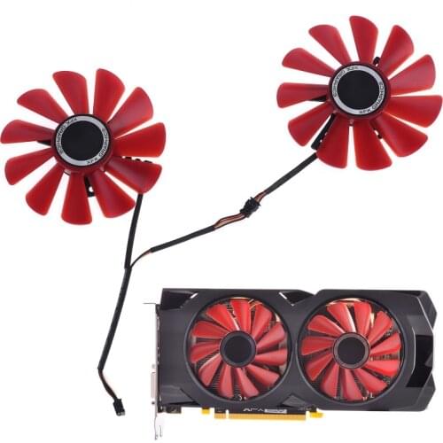 2pcs 85mm RX-570-RS RX-580-RS FD10U12S9-C Fan for XFX RX470 RX570 RS RX580 RS Drop Shipping