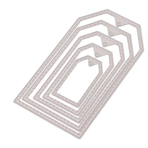 2020 New Irregular METAL CUTTING DIES Cut 5pcs Tag Frame Label Scrapbook Paper Craft Card Album Knife Blade Punch