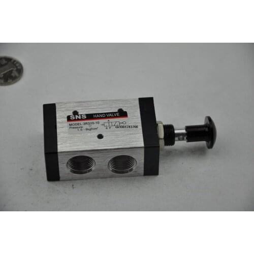3 / 2 Way Pneumatic Push Pull Valve 3/8" BSPT 3R310-10 manual hand valve